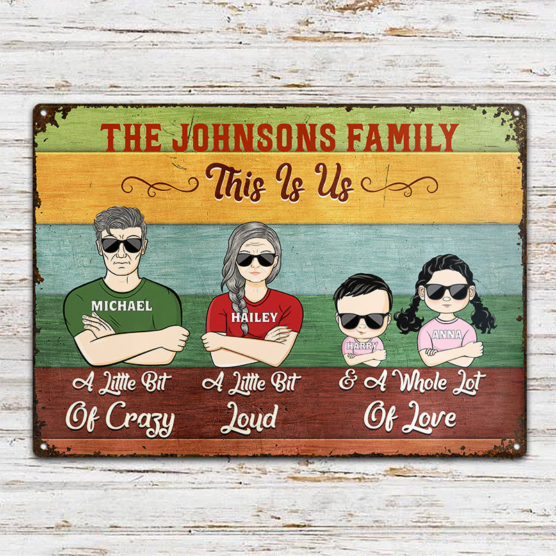 Family Couple This Is Us - Personalized Custom Classic Metal Signs