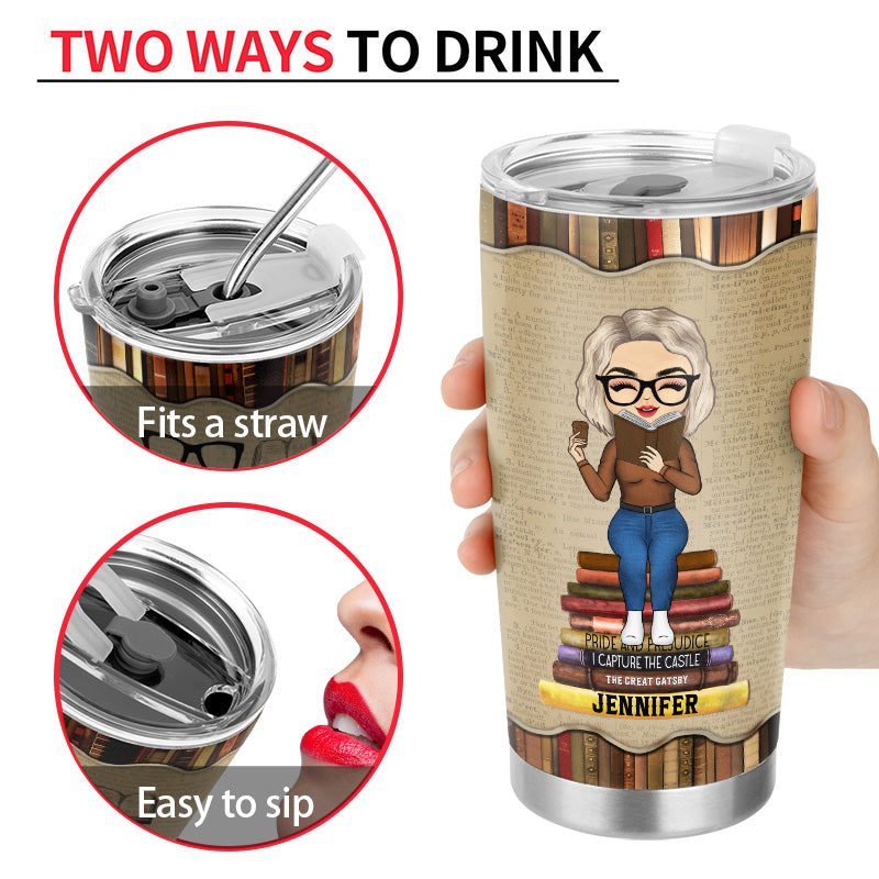 Reading I Prefer The Term Intellectual Badass - Personalized Custom Tumbler