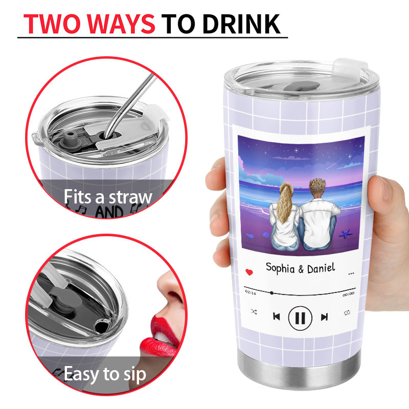 All The Love Songs - Gift For Couples - Personalized Custom Tumbler