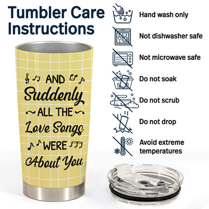 All The Love Songs - Gift For Couples - Personalized Custom Tumbler