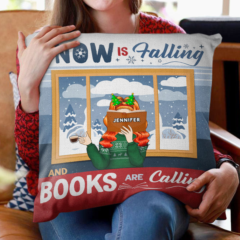 Christmas Snow Is Falling - Gift For Book Lovers - Personalized Custom Pillow