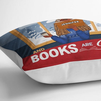 Christmas Snow Is Falling - Gift For Book Lovers - Personalized Custom Pillow