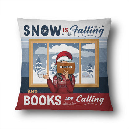 Christmas Snow Is Falling - Gift For Book Lovers - Personalized Custom Pillow