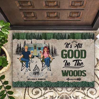 Camping Couple It's All Good - Personalized Custom Doormat