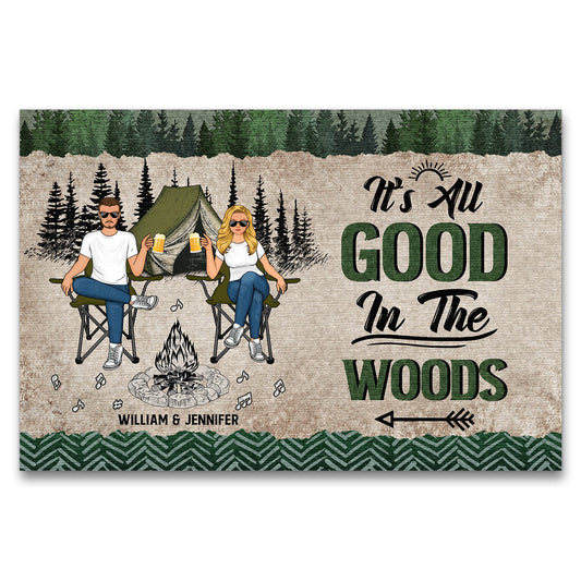 Camping Couple It's All Good - Personalized Custom Doormat