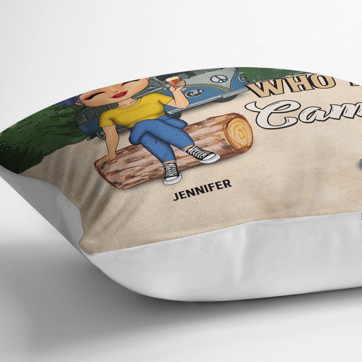Camping Just A Boy Girl Who Loves Camping - Personalized Custom Pillow
