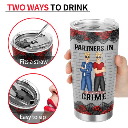 Bestie Partners In Crime If We Get Caught - Personalized Custom Tumbler