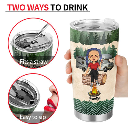 Camping Super Sexy Camping Lady - Funny Gift For Camping Lovers - Personalized Custom Tumbler