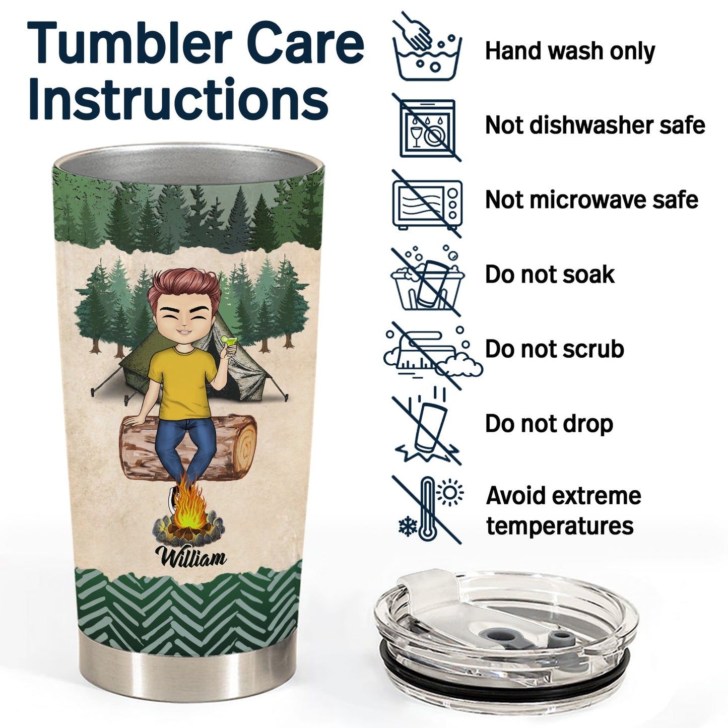 Camping Super Sexy Camping Lady - Funny Gift For Camping Lovers - Personalized Custom Tumbler