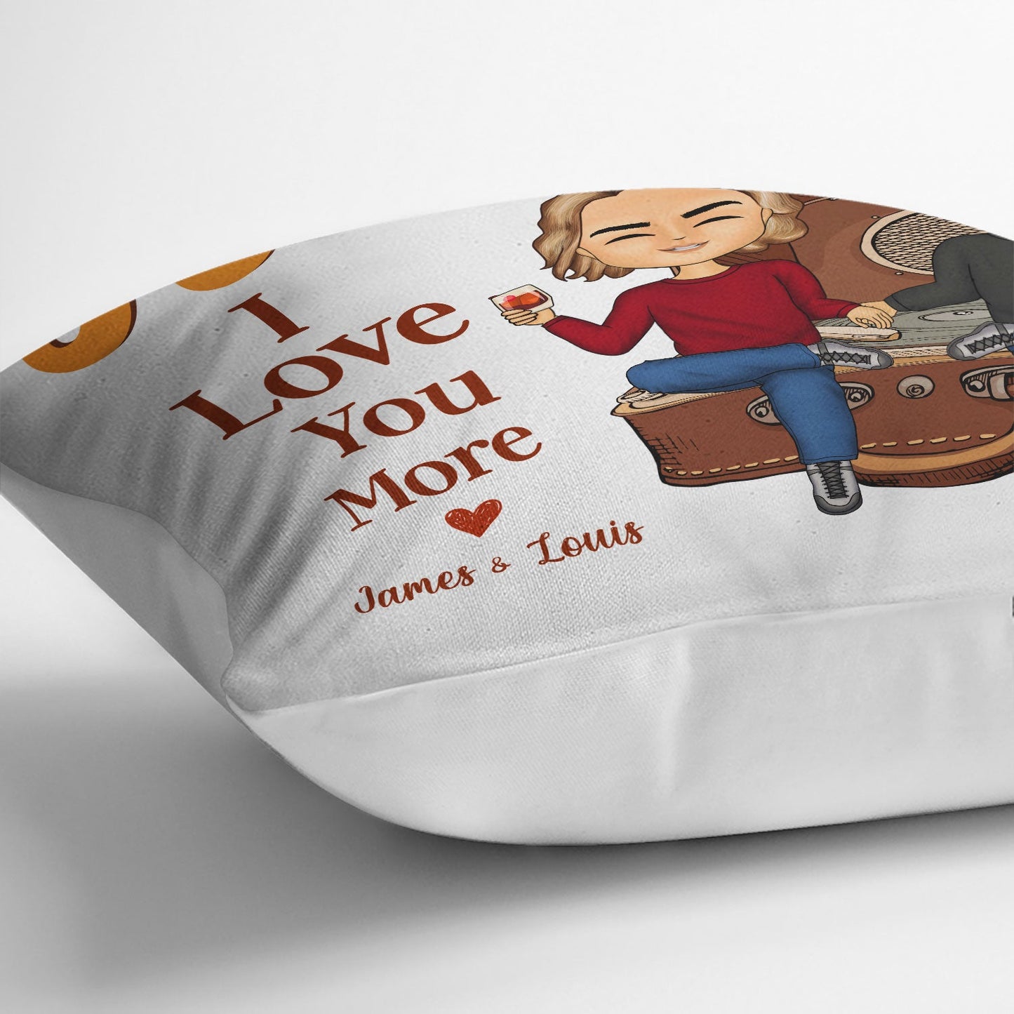 Couple Chibi For A Record I Love You - Personalized Custom Pillow