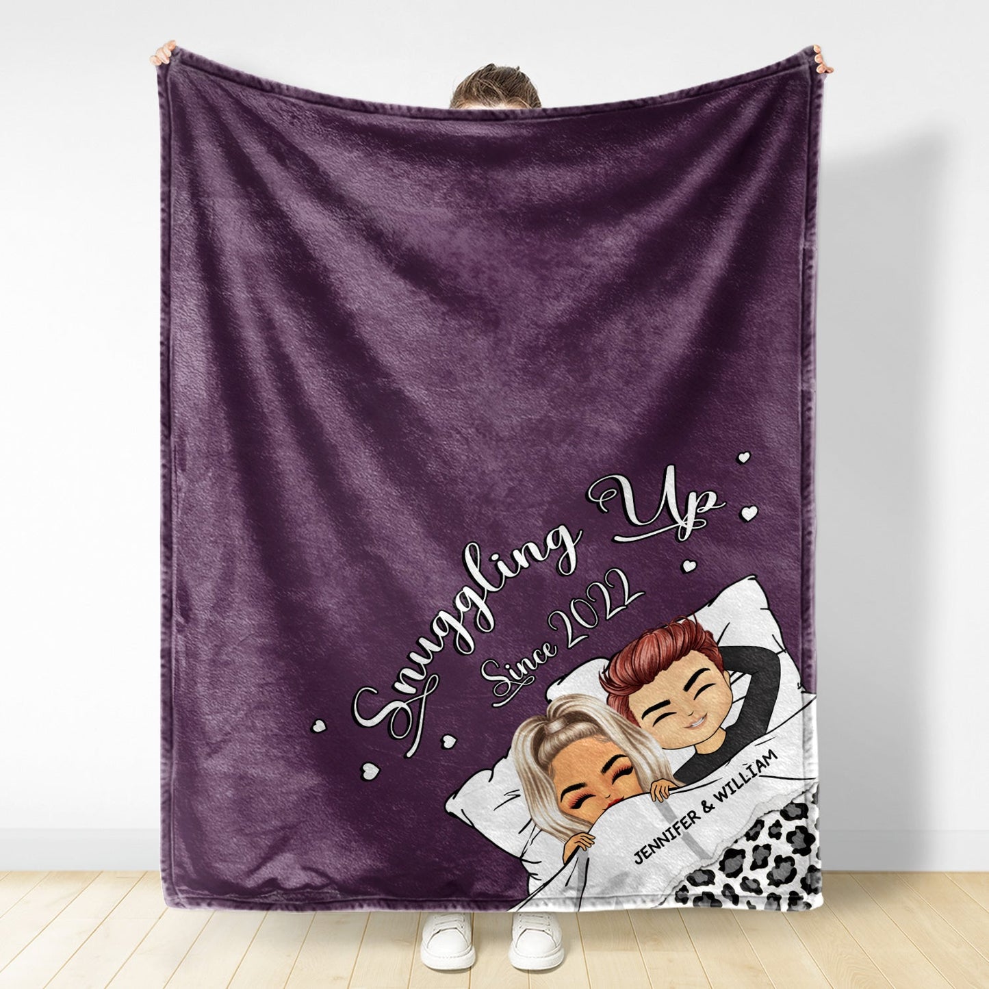 Couple Blanket Together Since - Gift For Couple - Personalized Custom Fleece Blanket