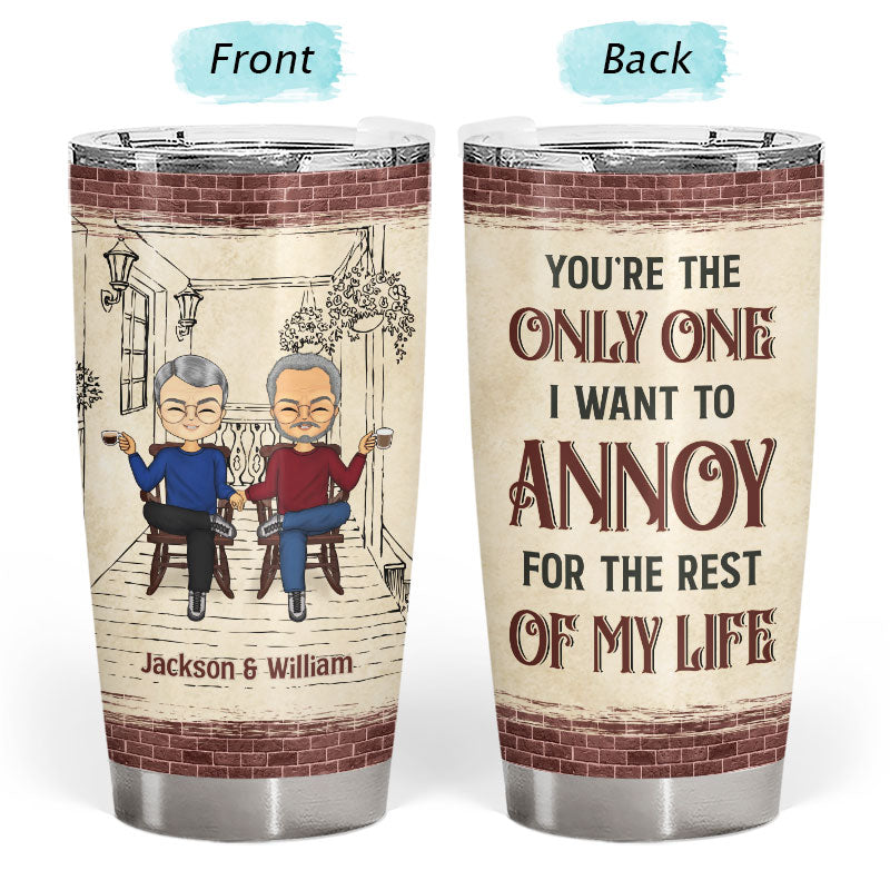 Old Chibi Annoying Each Other For Years - Personalized Custom Tumbler