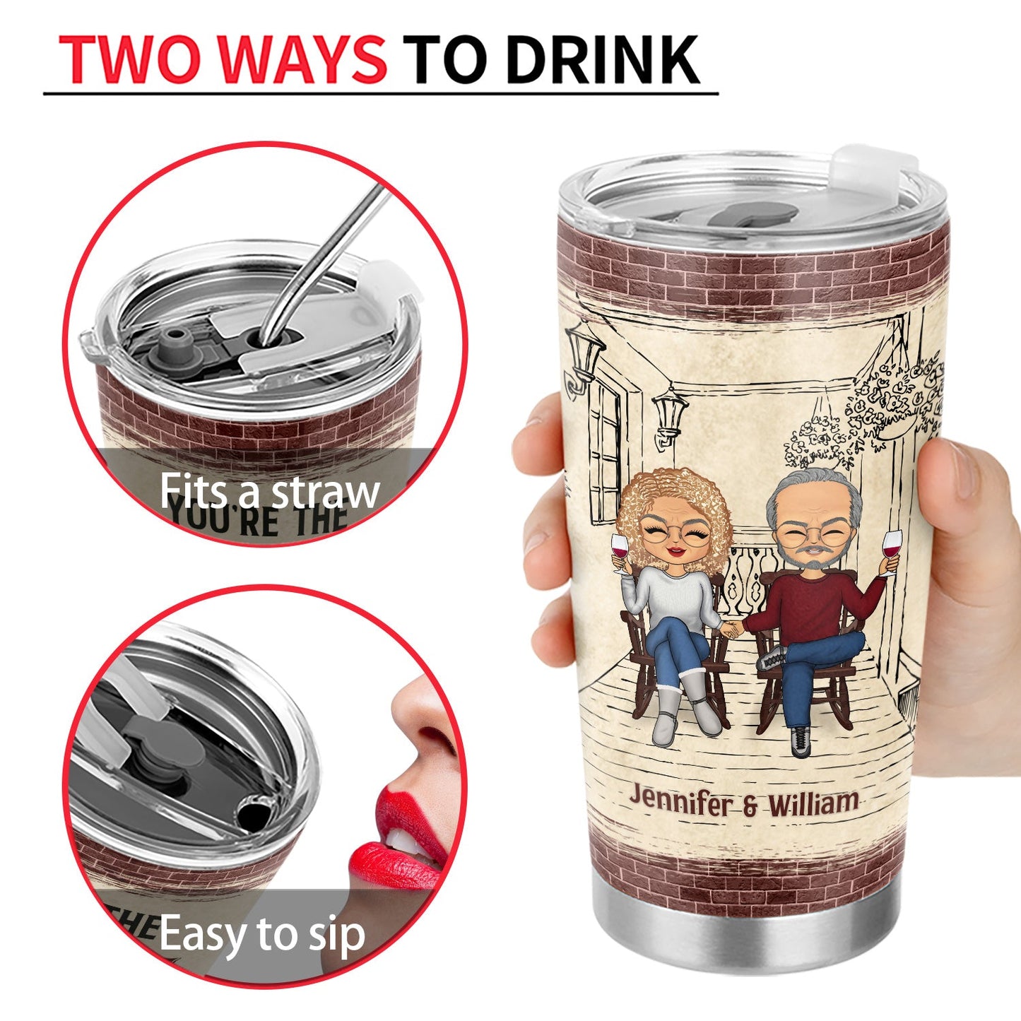 Old Chibi Annoying Each Other For Years - Personalized Custom Tumbler
