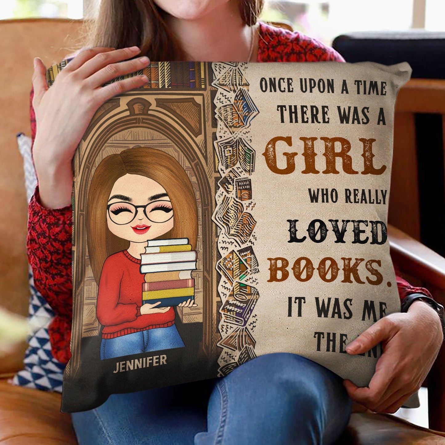 Chibi Once Upon A Time - Gift For Book Lovers - Personalized Custom Pillow