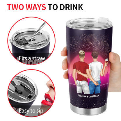 Never Get Tired Of Making Fun Of Each Other - Gift For Couples - Personalized Custom Tumbler