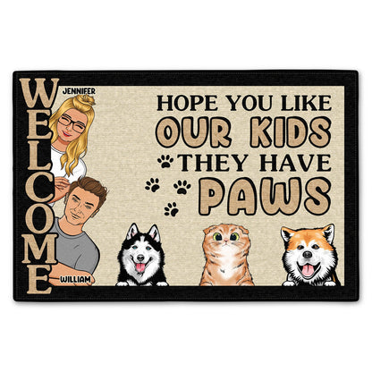 Hope You Like Our Kids Dog Cat - Gift For Couples - Personalized Custom Doormat