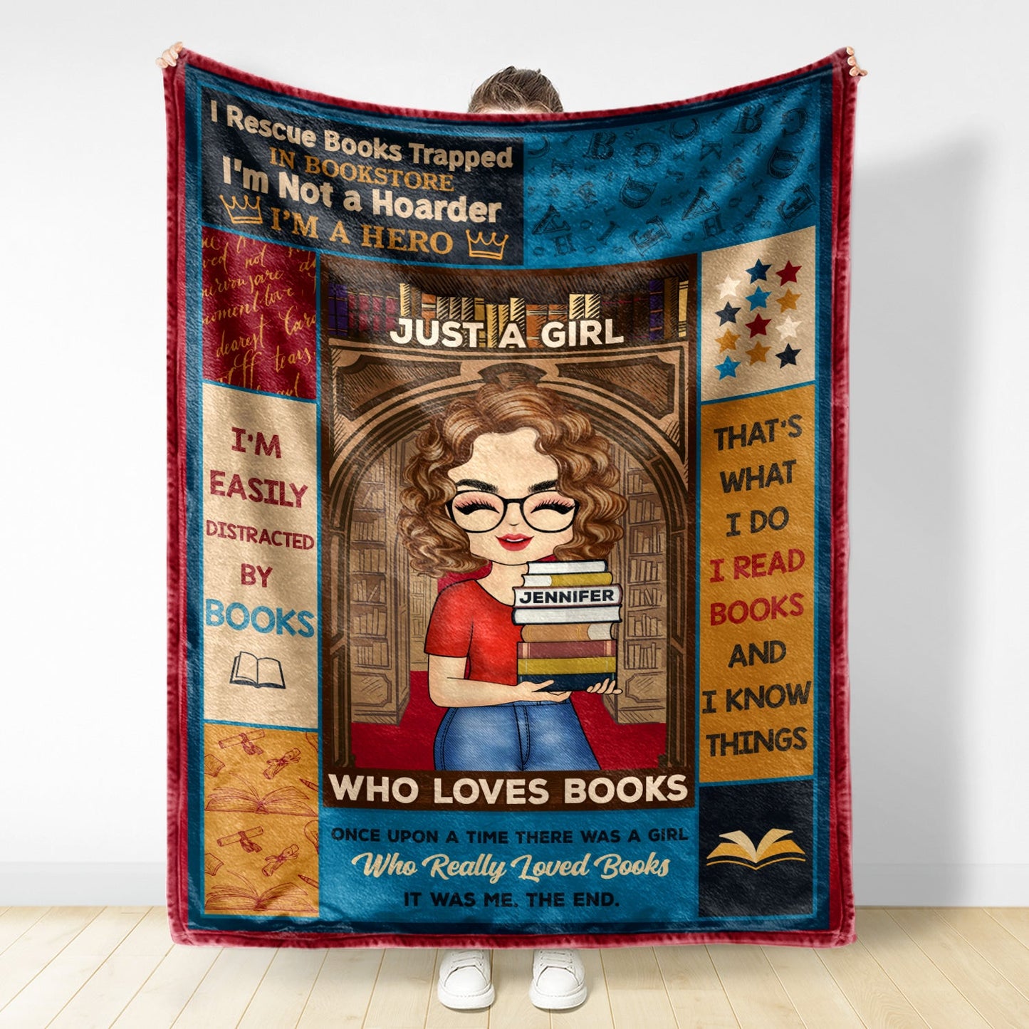 I'm Not A Hoarder - Gift For Book Lovers - Personalized Custom Fleece Blanket