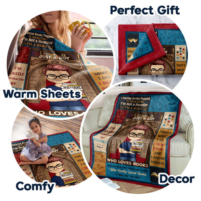 I'm Not A Hoarder - Gift For Book Lovers - Personalized Custom Fleece Blanket