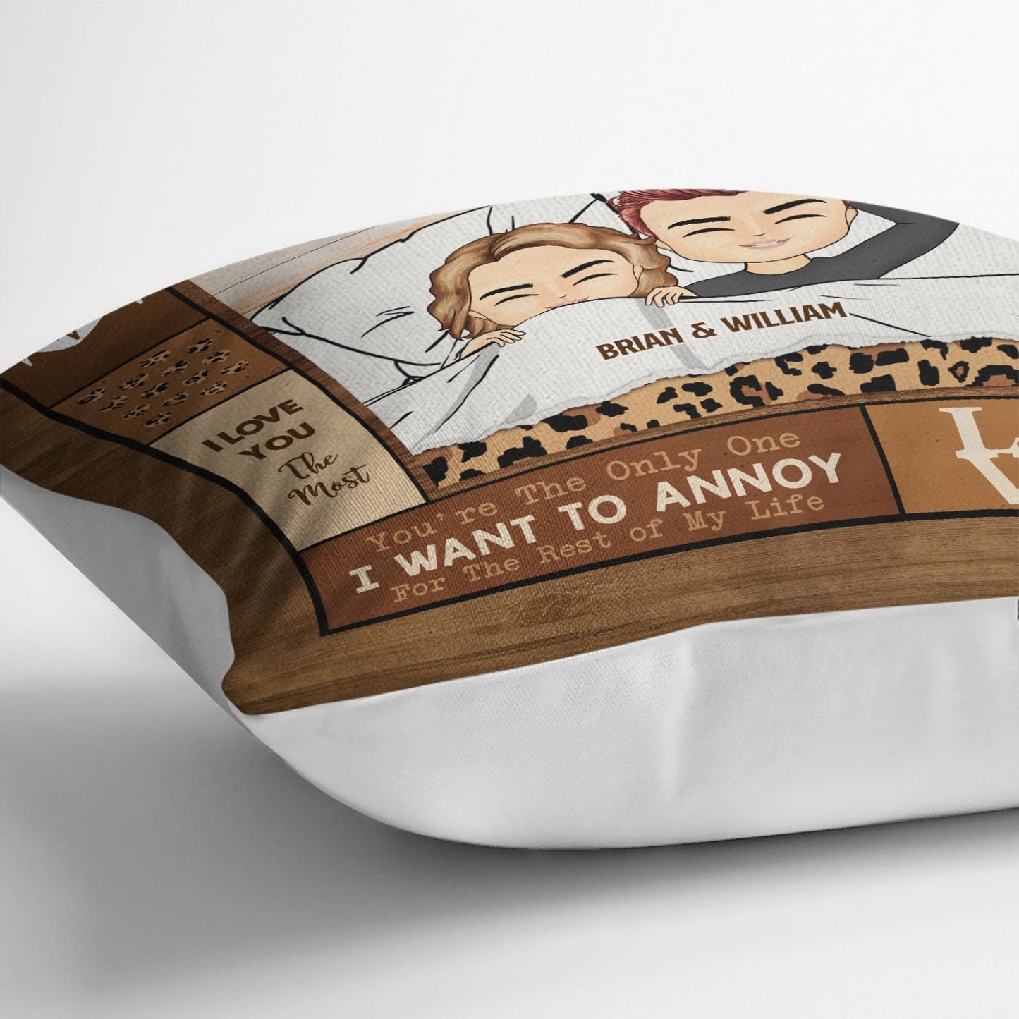 Couple Annoying Each Other - Gift For Couples - Personalized Custom Pillow