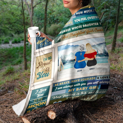 Lake Mother Never Forget How Much I Love You - Gift For Daughters - Personalized Fleece Blanket