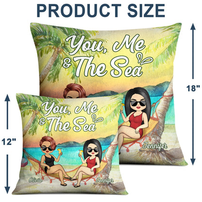 Beach Couple You Me & The Sea - Gift For Couple - Personalized Pillow