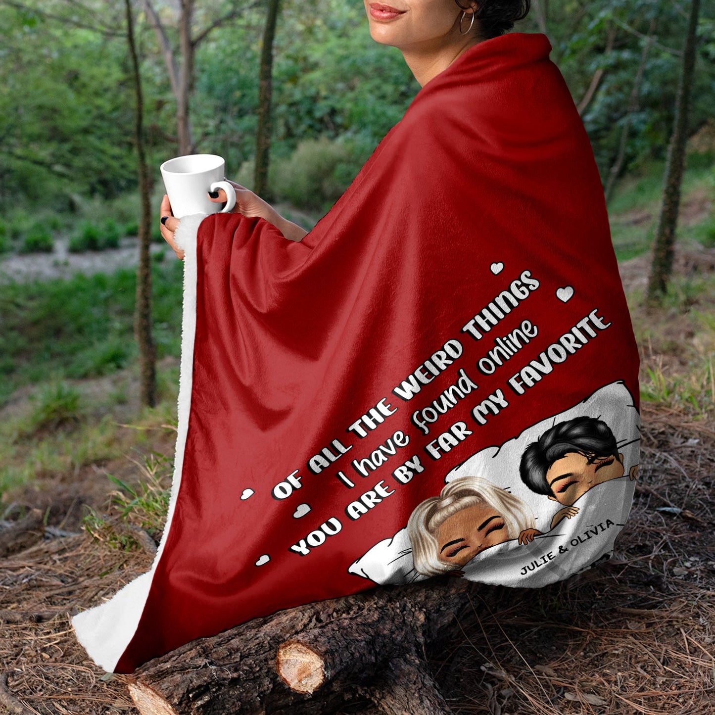 Chibi Couple You Are My Favorite - Gift For Couples - Personalized Fleece Blanket