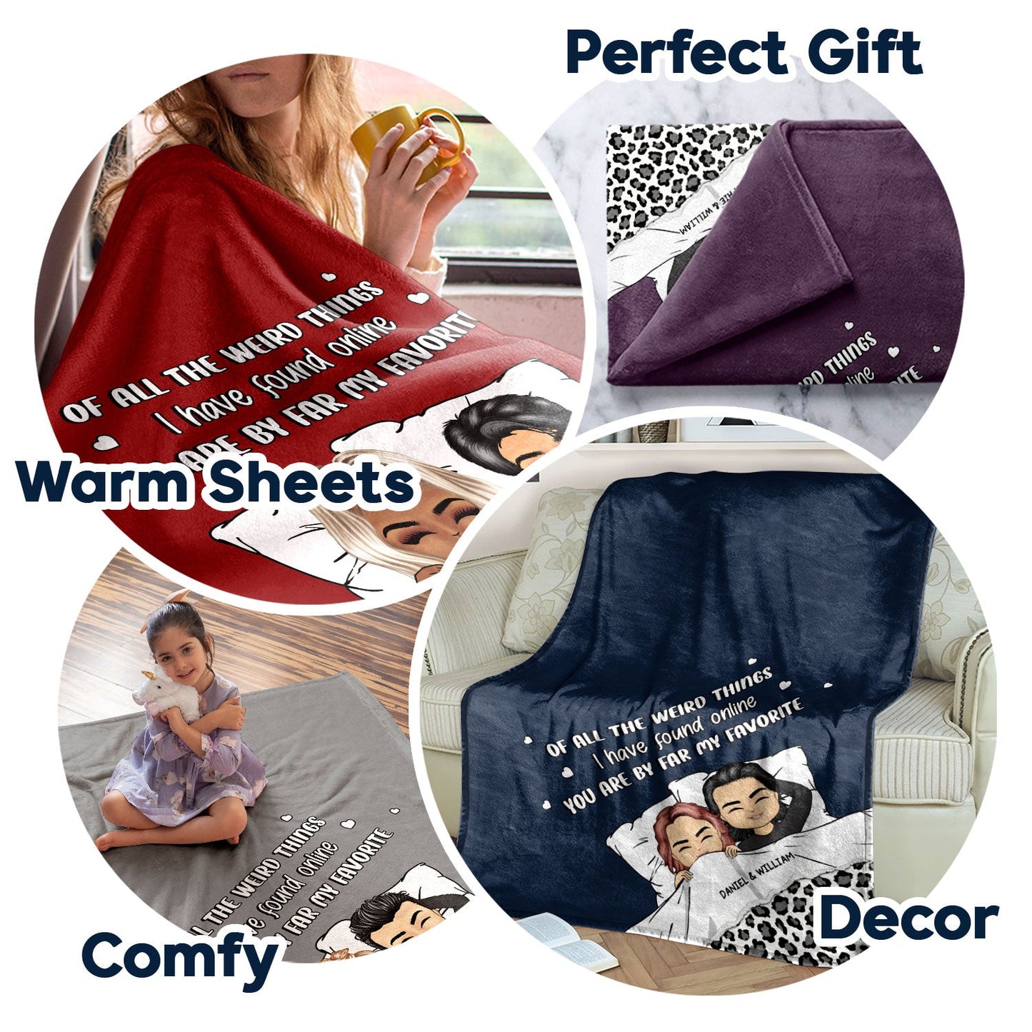 Chibi Couple You Are My Favorite - Gift For Couples - Personalized Fleece Blanket