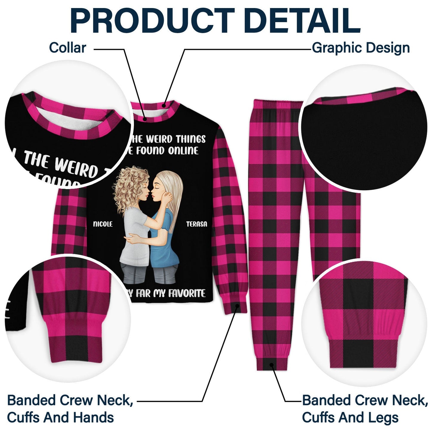 Couple My Favorite By Far - Gift For Couples - Personalized Unisex Pajamas Set