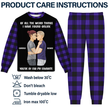 Couple My Favorite By Far - Gift For Couples - Personalized Unisex Pajamas Set