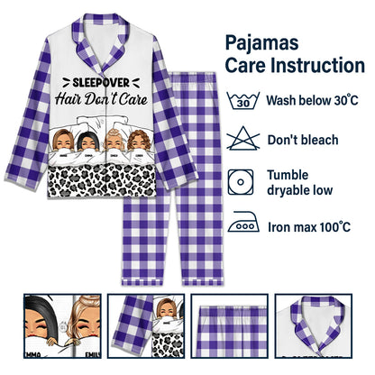 Bestie Sleepover Party Pajamas - Gift For Besties - Personalized Long Pajamas Set