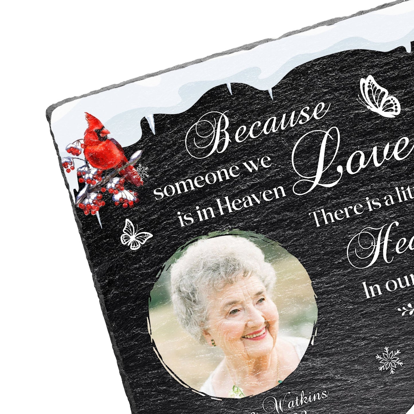 Custom Photo Someone We Love Is In Heaven - Memorial Gift - Personalized Rectangle Memorial Garden Stone