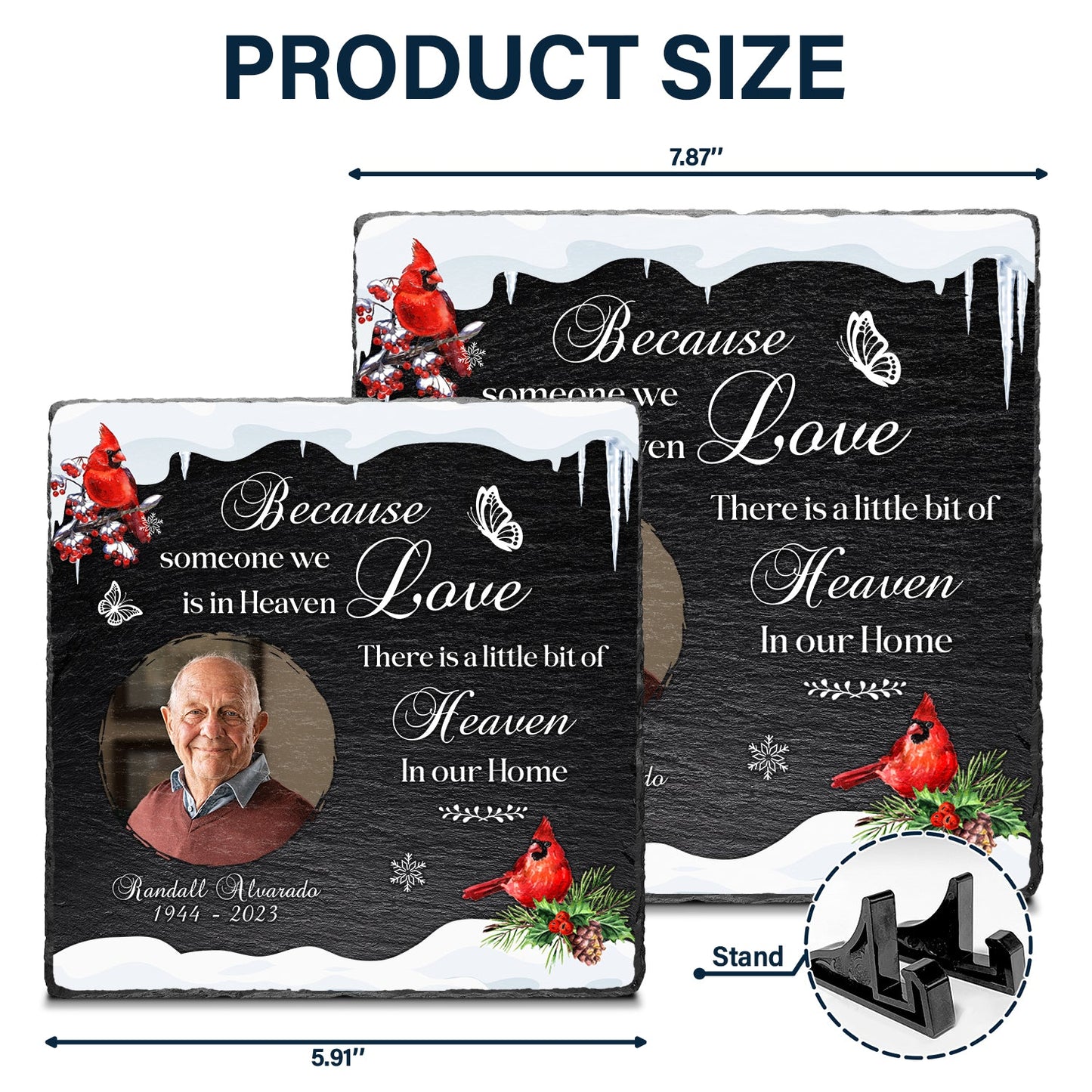 Custom Photo Someone We Love Is In Heaven - Memorial Gift - Personalized Rectangle Memorial Garden Stone