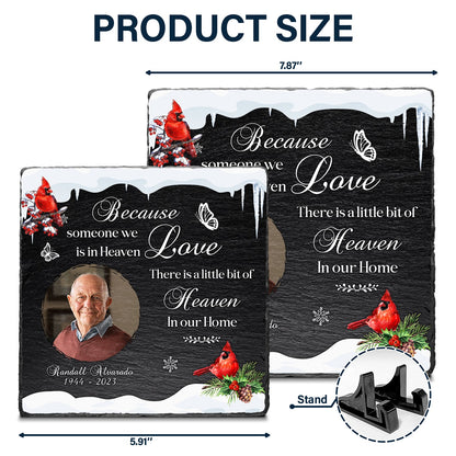 Custom Photo Someone We Love Is In Heaven - Memorial Gift - Personalized Rectangle Memorial Garden Stone