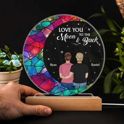 God Gave Me You - Gift For Couples - Personalized 3D Led Light Wooden Base
