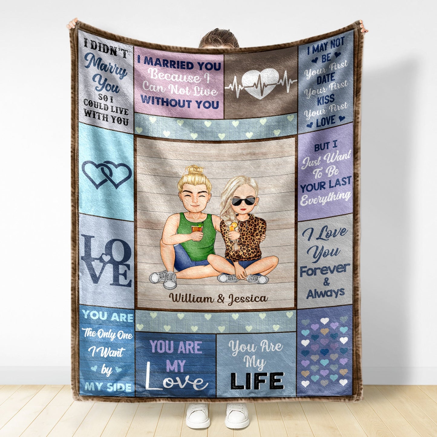 Couple To My Wife Husband - Gift For Couples - Personalized Fleece Blanket