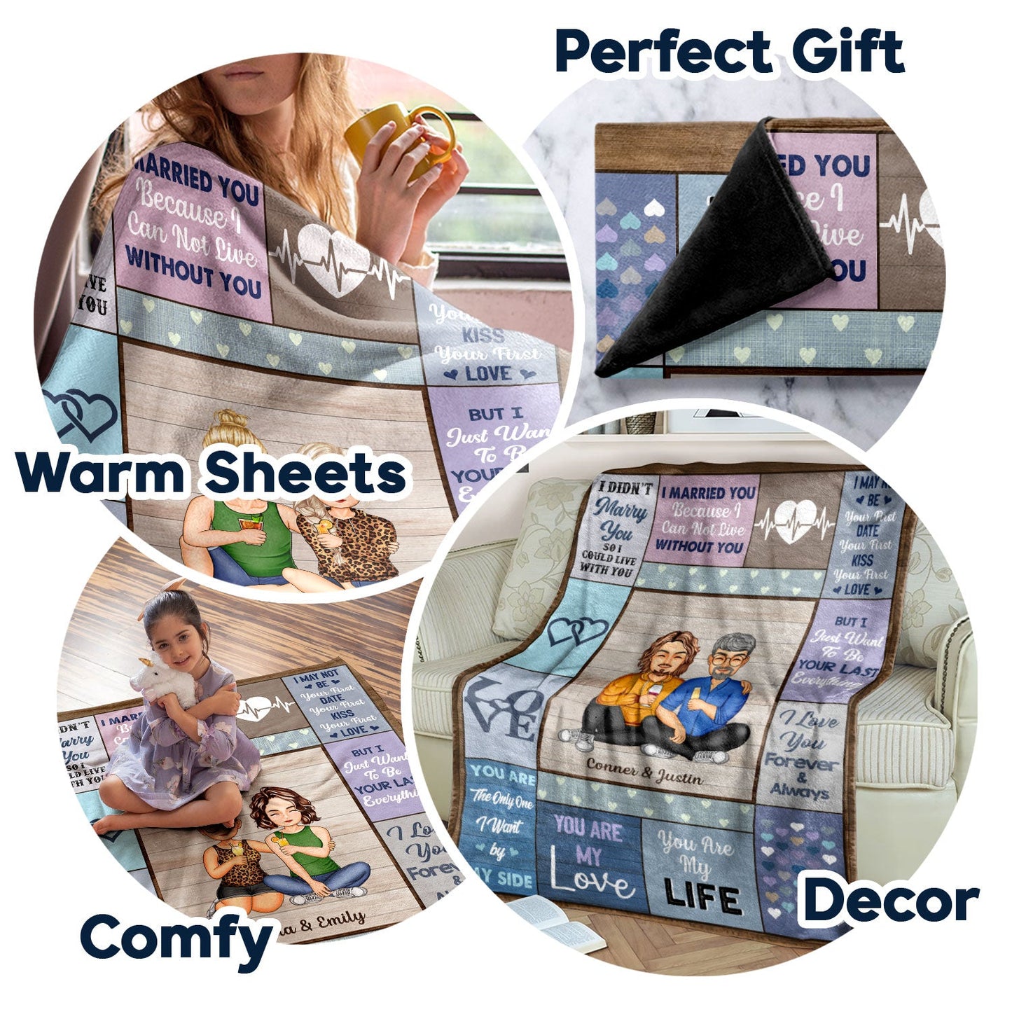 Couple To My Wife Husband - Gift For Couples - Personalized Fleece Blanket