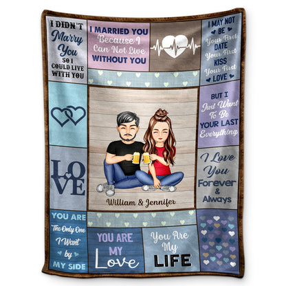 Couple To My Wife Husband - Gift For Couples - Personalized Fleece Blanket