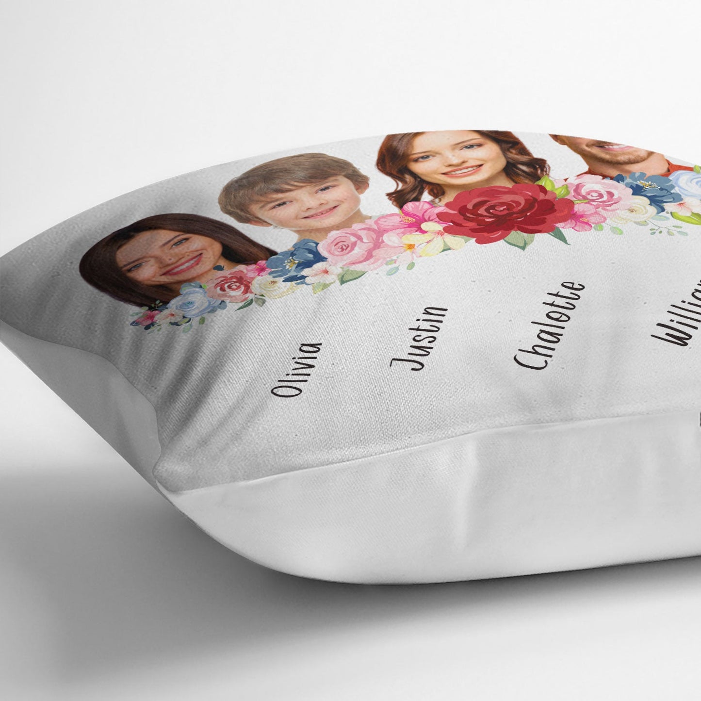 Custom Photo Garden Blooming With Love - Gift For Mother And Grandma - Personalized Pillow