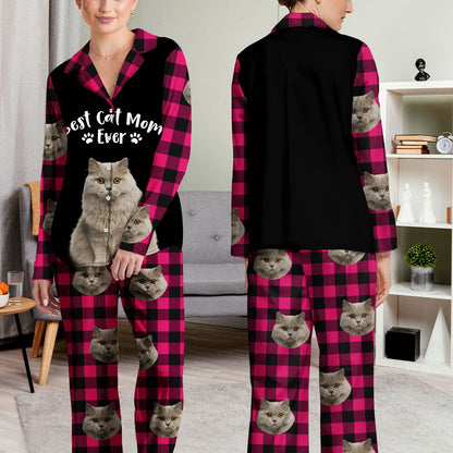 Custom Photo Best Mom Ever - Gift For Pet Lovers - Personalized Long Pajamas Set