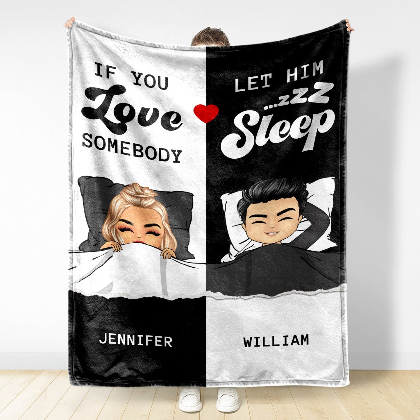 If You Love Somebody - Gift For Couple - Personalized Fleece Blanket