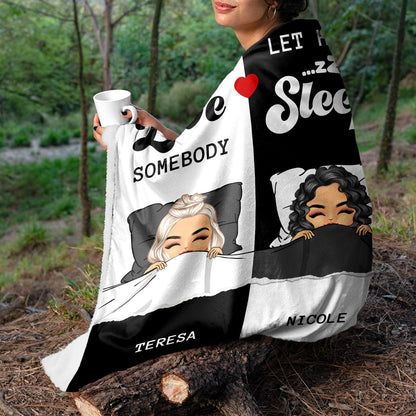 If You Love Somebody - Gift For Couple - Personalized Fleece Blanket