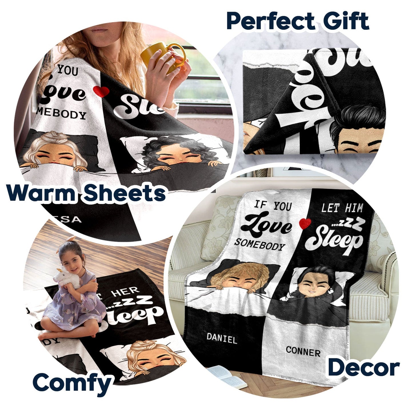 If You Love Somebody - Gift For Couple - Personalized Fleece Blanket