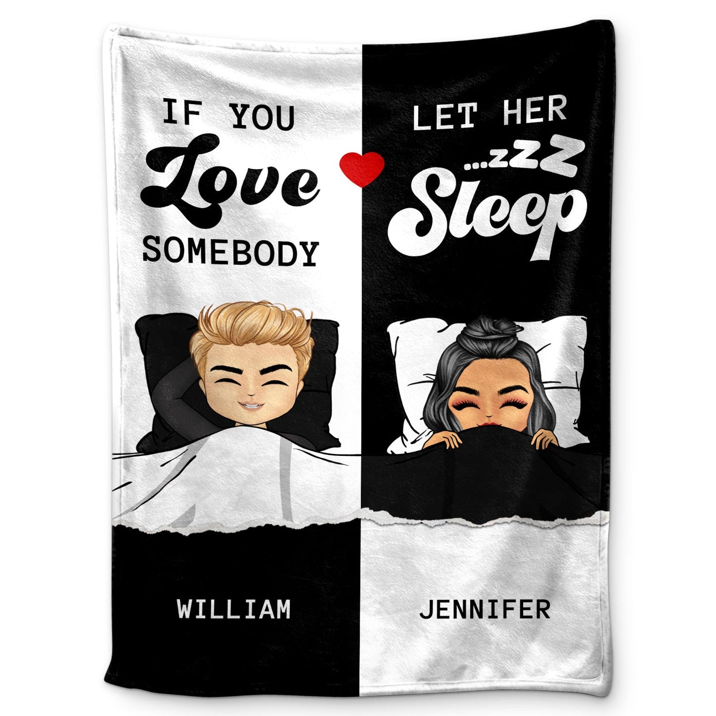 If You Love Somebody - Gift For Couple - Personalized Fleece Blanket