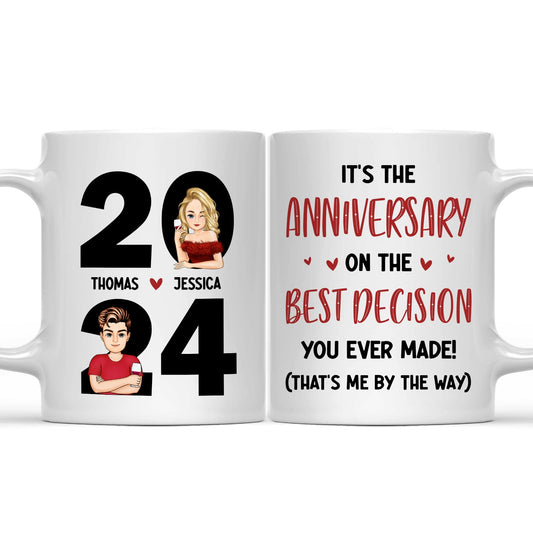 On The Best Decision - Gift For Couples - Personalized Mug