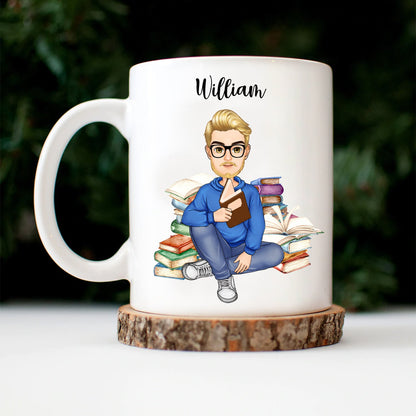 Reading Help Your Mind Bloom - Gift For Book Lovers - Personalized Mug