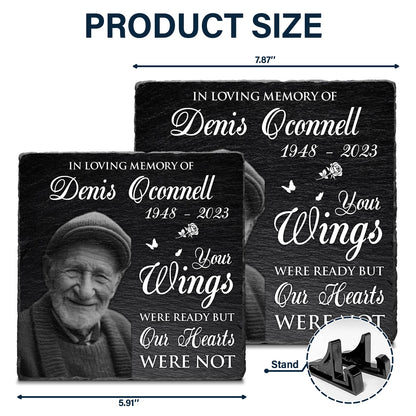 Custom Photo In Loving Memory - Memorial Gift For Family - Personalized Rectangle Memorial Garden Stone