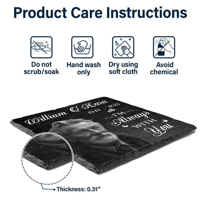 Custom Photo In Loving Memory - Memorial Gift For Family - Personalized Rectangle Memorial Garden Stone