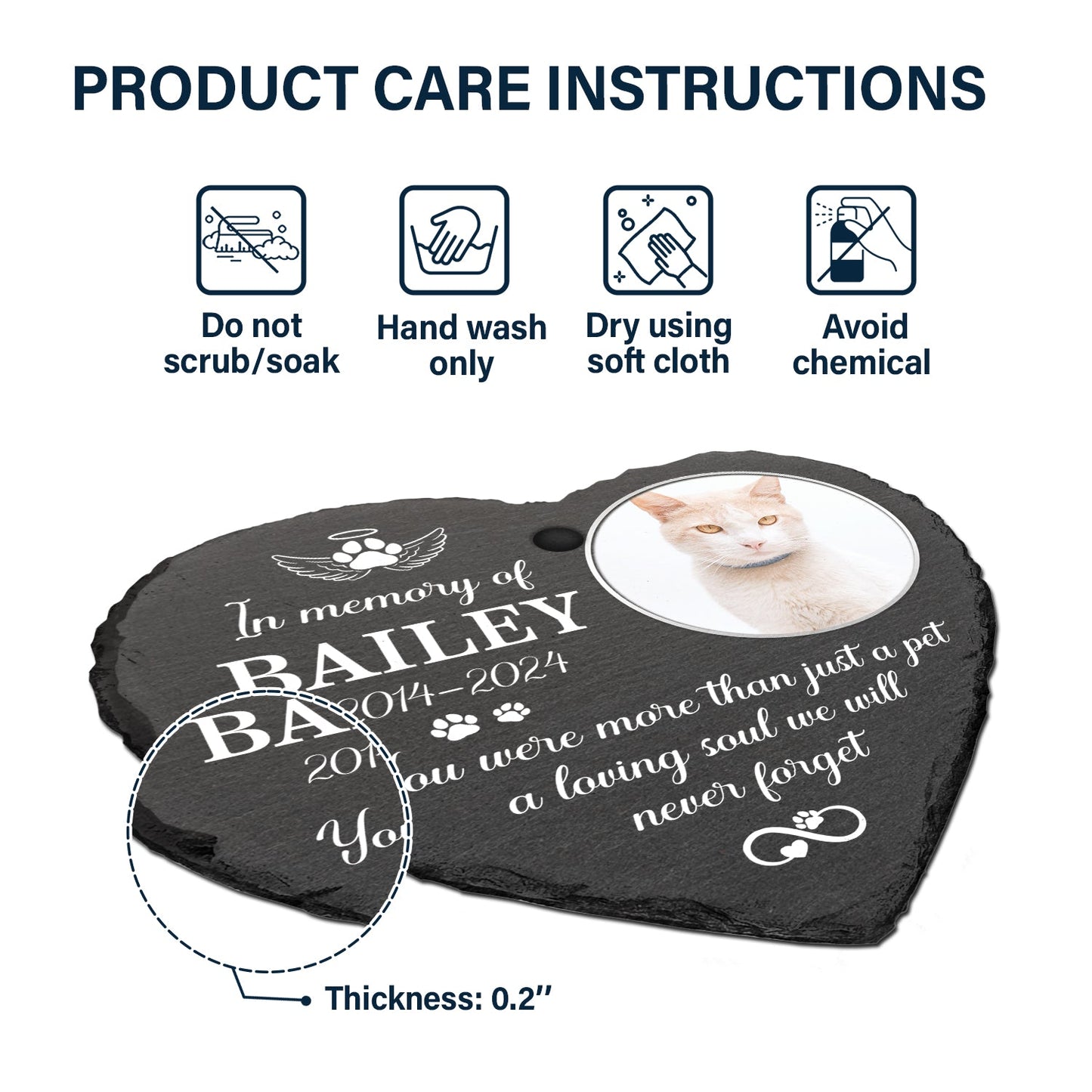 Custom Photo You Were More Than Just A Pet - Memorial Gift For Pet Lovers - Personalized Heart Shaped Garden Slate & Hook