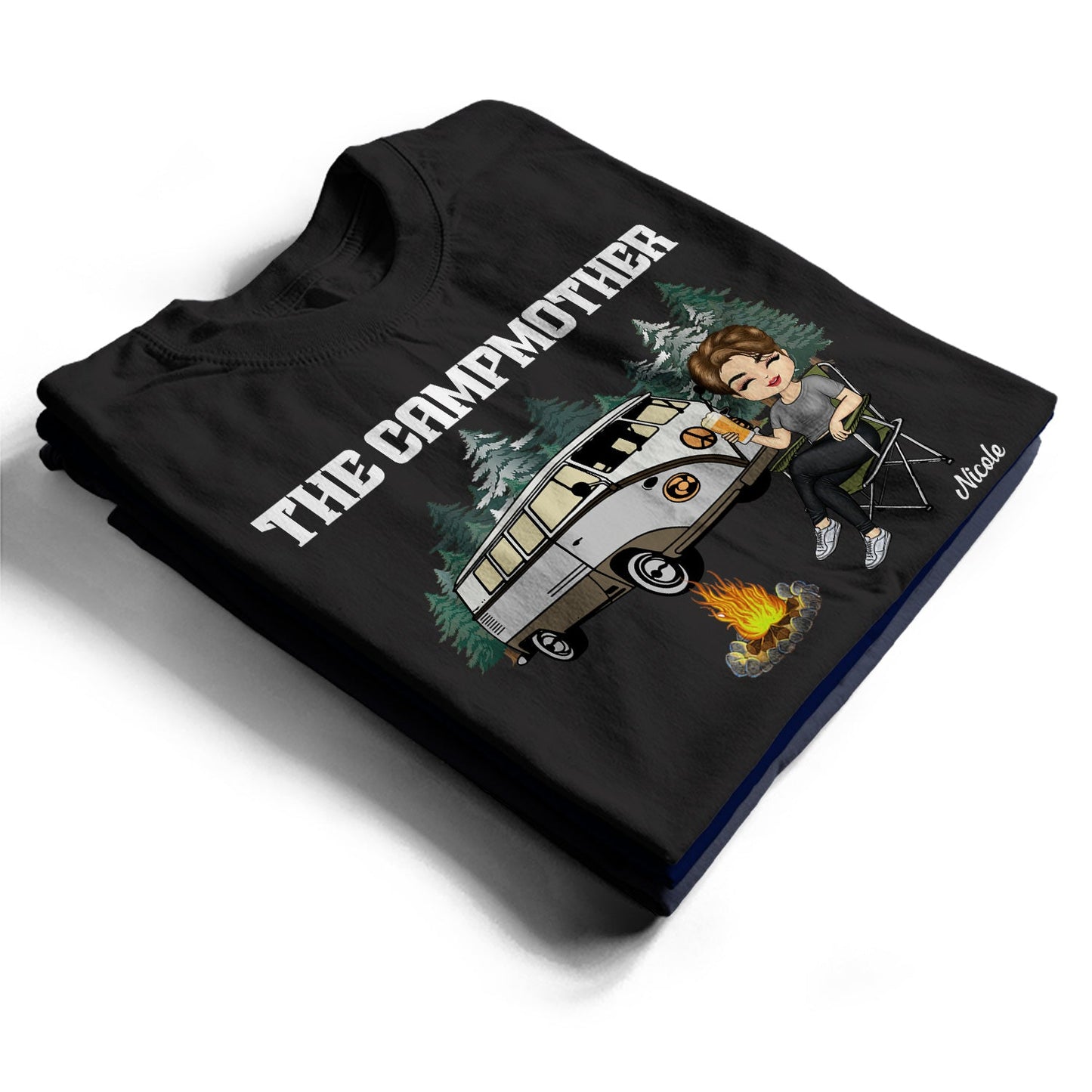 The Campfather - Gift For Camping Father - Personalized T Shirt