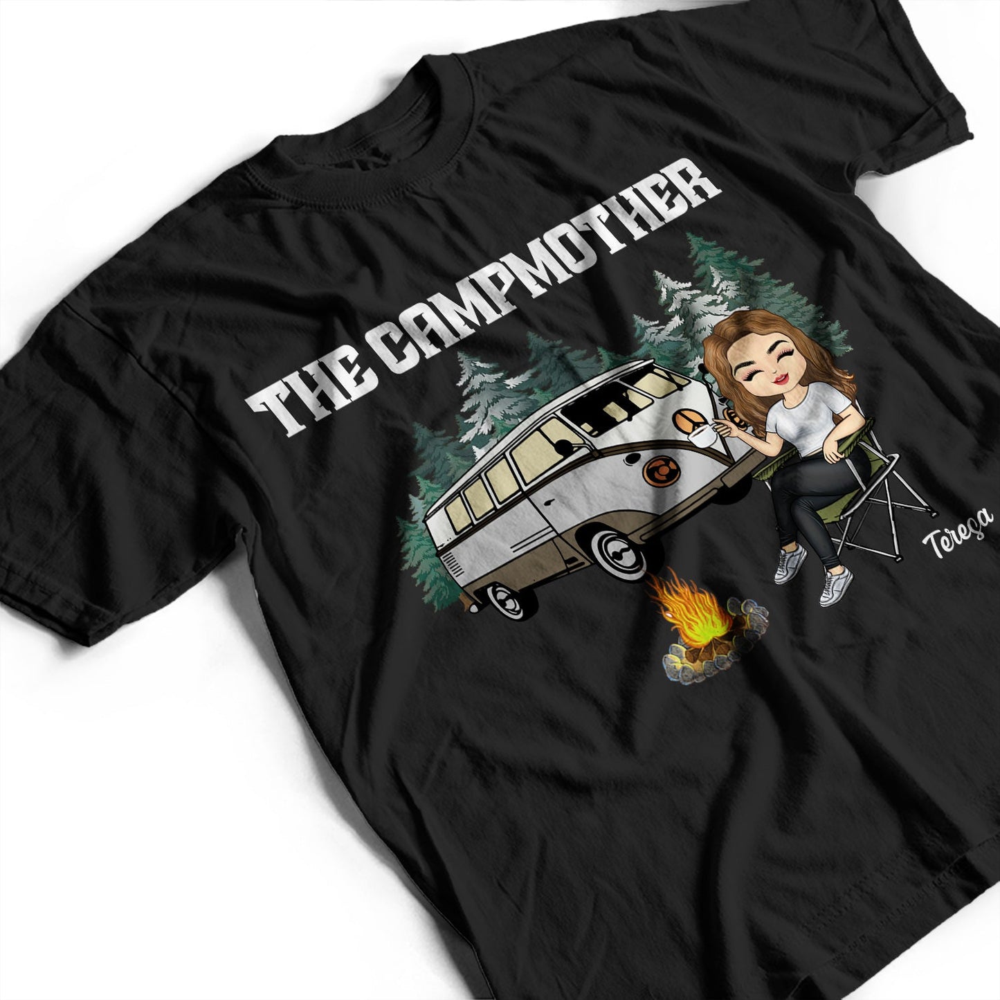 The Campfather - Gift For Camping Father - Personalized T Shirt
